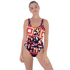 Root Humanity Bar And Qr Code In Flash Orange And Purple Bring Sexy Back Swimsuit by WetdryvacsLair