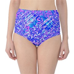 Root Humanity Bar And Qr Code Combo In Purple And Blue Classic High-waist Bikini Bottoms by WetdryvacsLair