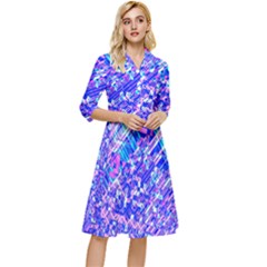 Root Humanity Bar And Qr Code Combo In Purple And Blue Classy Knee Length Dress by WetdryvacsLair