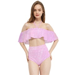 Jubilee Pink Halter Flowy Bikini Set  by PatternFactory