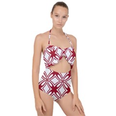 Pattern 6-21-4b Scallop Top Cut Out Swimsuit