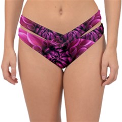 Dahlia-flower-purple-dahlia-petals Double Strap Halter Bikini Bottom by Sapixe