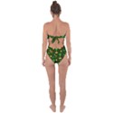 Turtle And Palm On Green Pattern Tie Back One Piece Swimsuit View2