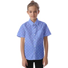 Soft Pattern Blue Kids  Short Sleeve Shirt by PatternFactory