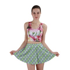 Soft Pattern Aqua Mini Skirt by PatternFactory
