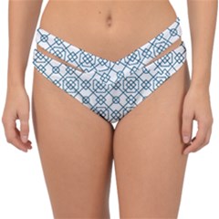 Arabic Vector Seamless Pattern Double Strap Halter Bikini Bottom by webstylecreations