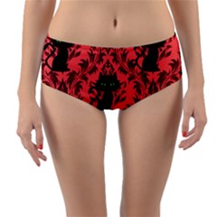 Cat Pattern Reversible Mid-waist Bikini Bottoms by InPlainSightStyle