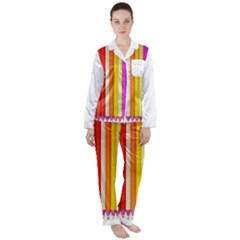 Ultimate Vibrant Satin Long Sleeve Pajamas Set by hullstuff