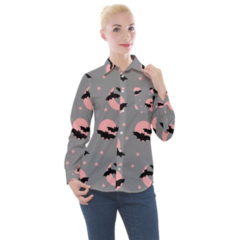Bat Women s Long Sleeve Pocket Shirt by SychEva