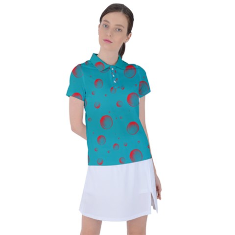 Red Drops Women s Polo Tee by SychEva