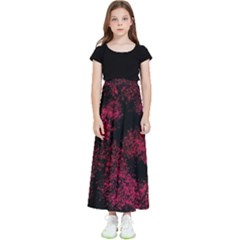 Red Abstraction Kids  Flared Maxi Skirt by SychEva
