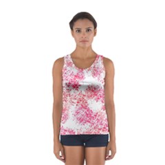 Red Splashes On A White Background Sport Tank Top  by SychEva