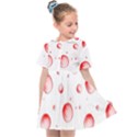 Red Drops On White Background Kids  Sailor Dress View1