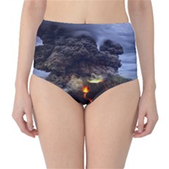 Landscape-volcano-eruption-lava Classic High-waist Bikini Bottoms by Sudhe