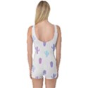 Purple And Blue Cacti One Piece Boyleg Swimsuit View2