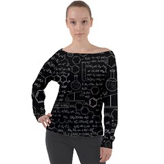 Medical Biology Detail Medicine Psychedelic Science Abstract Abstraction Chemistry Genetics Off Shoulder Long Sleeve Velour Top by Sudhe