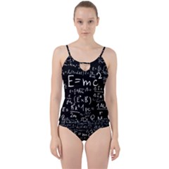 Science-albert-einstein-formula-mathematics-physics-special-relativity Cut Out Top Tankini Set by Sudhe