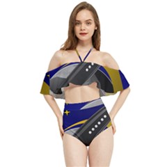 Science-fiction-sci-fi-sci-fi-logo Halter Flowy Bikini Set  by Sudhe