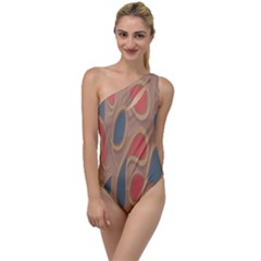 Background-abstract-non-seamless To One Side Swimsuit by Sudhe