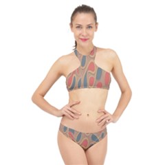 Background-abstract-non-seamless High Neck Bikini Set by Sudhe