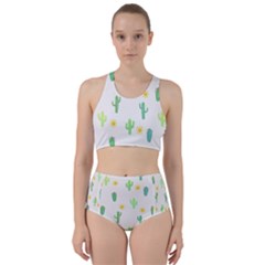 Green Cacti With Sun Racer Back Bikini Set by SychEva