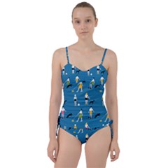 Girls Walk With Their Dogs Sweetheart Tankini Set by SychEva