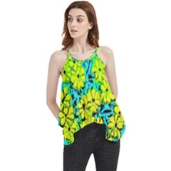 Chrysanthemums Flowy Camisole Tank Top by Hostory
