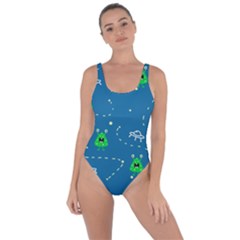 Funny Aliens With Spaceships Bring Sexy Back Swimsuit by SychEva
