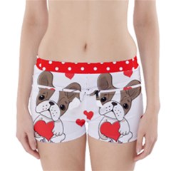 French Bulldog Hearts Boyleg Bikini Wrap Bottoms by SomethingForEveryone