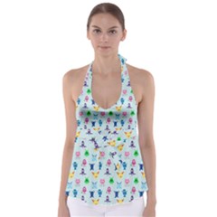Funny Monsters Babydoll Tankini Top by SychEva