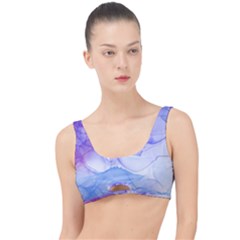 Purple And Blue Alcohol Ink  The Little Details Bikini Top by Dazzleway