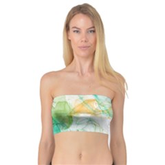 Green And Orange Alcohol Ink Bandeau Top by Dazzleway