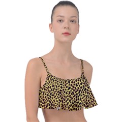 Fur-leopard 2 Frill Bikini Top by skindeep