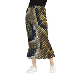Leatherette Snake 2 Maxi Fishtail Chiffon Skirt by skindeep