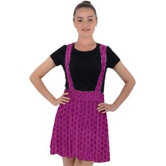 Leatherette 5 Purple Velvet Suspender Skater Skirt by skindeep