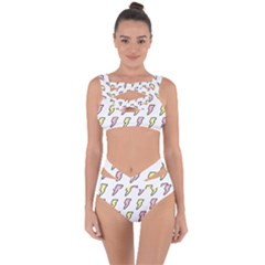 Pattern Cute Flash Design Bandaged Up Bikini Set  by brightlightarts