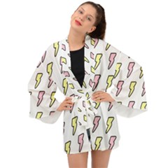Pattern Cute Flash Design Long Sleeve Kimono by brightlightarts