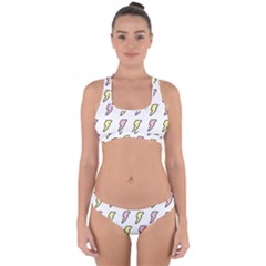 Pattern Cute Flash Design Cross Back Hipster Bikini Set by brightlightarts