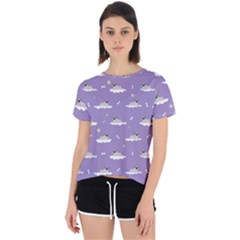 Pug Dog On A Cloud Open Back Sport Tee by SychEva