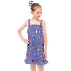 Blue 50s Kids  Overall Dress by InPlainSightStyle