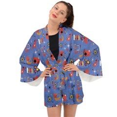 Blue 50s Long Sleeve Kimono by InPlainSightStyle