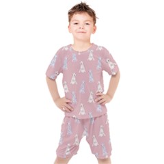 Dalmatians Favorite Dogs Kids  Tee And Shorts Set by SychEva