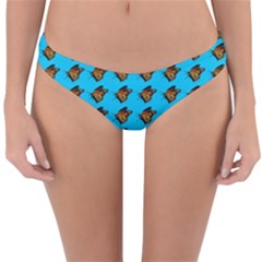 Monarch Butterfly Print Reversible Hipster Bikini Bottoms by Kritter