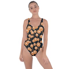 Orange Dandelions On A Dark Background Bring Sexy Back Swimsuit by SychEva