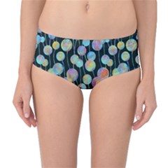 Multi-colored Circles Mid-waist Bikini Bottoms by SychEva