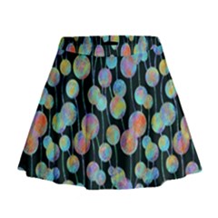 Multi-colored Circles Mini Flare Skirt by SychEva