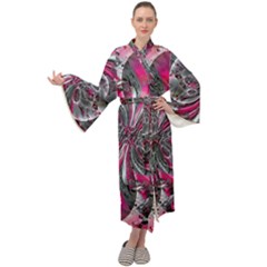 Mixed Signals Maxi Velour Kimono by MRNStudios