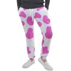 Pink Cow Spots, Large Version, Animal Fur Print In Pastel Colors Men s Jogger Sweatpants by Casemiro