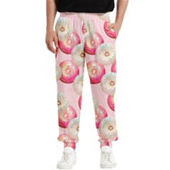 Pink And White Donuts Men s Elastic Waist Pants by SychEva