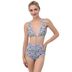 Beautiful Bright Butterflies Are Flying Tied Up Two Piece Swimsuit by SychEva